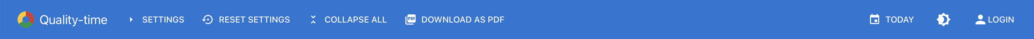 Screenshot of the menubar when not logged in
