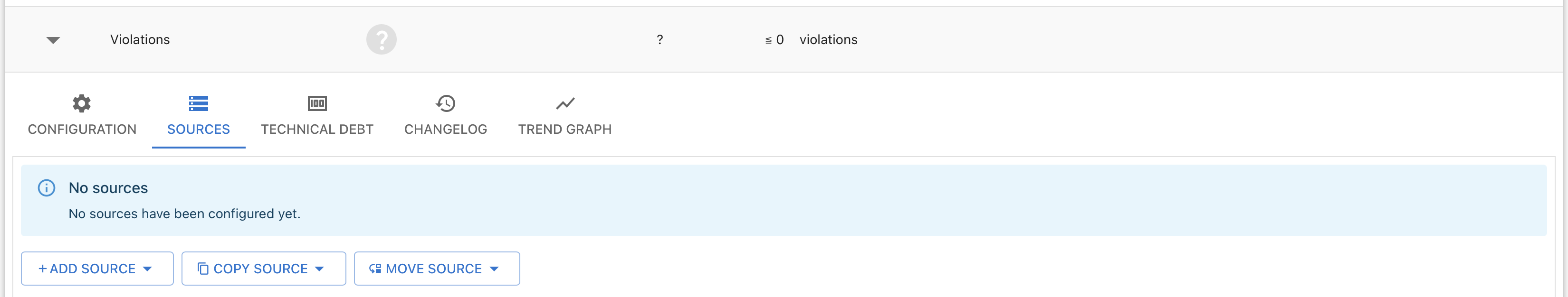 Screenshot of buttons to add, copy, and move sources